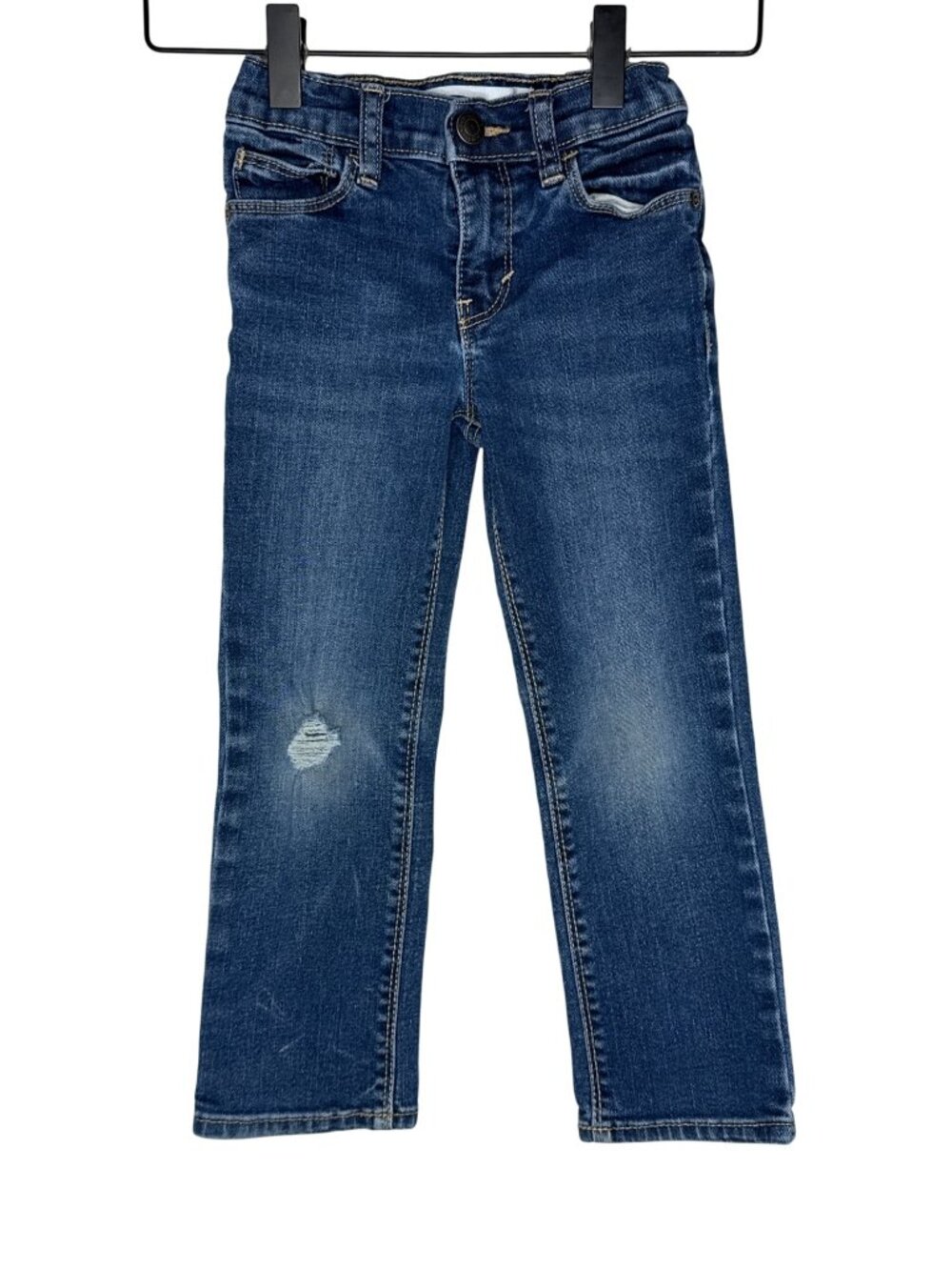 Old Navy Baby Boys 4T Straight Jeans Stretch Flex Ripped Knee Denim